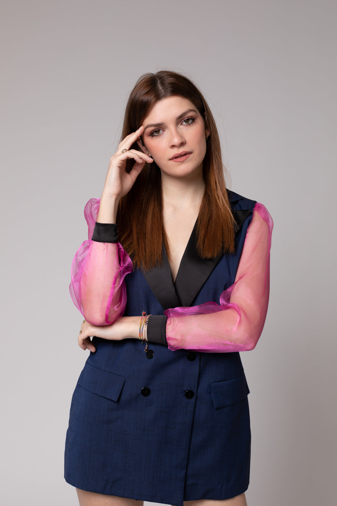 Blazer Genderless pink sleeves